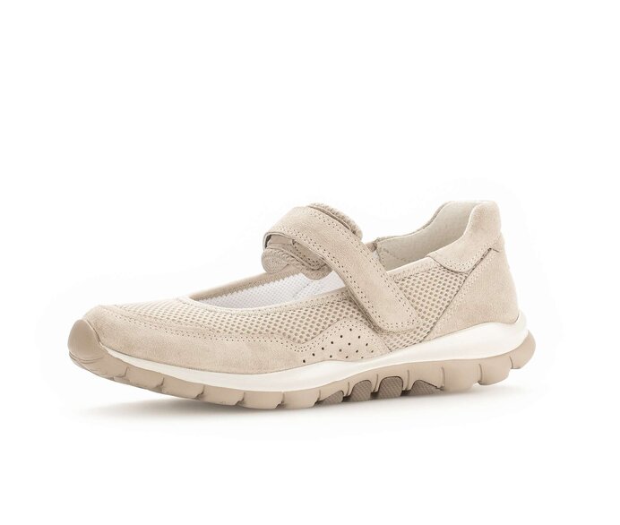 Gabor Damen  Sneaker Low Beige - Materialmix Leder/Lederimitat