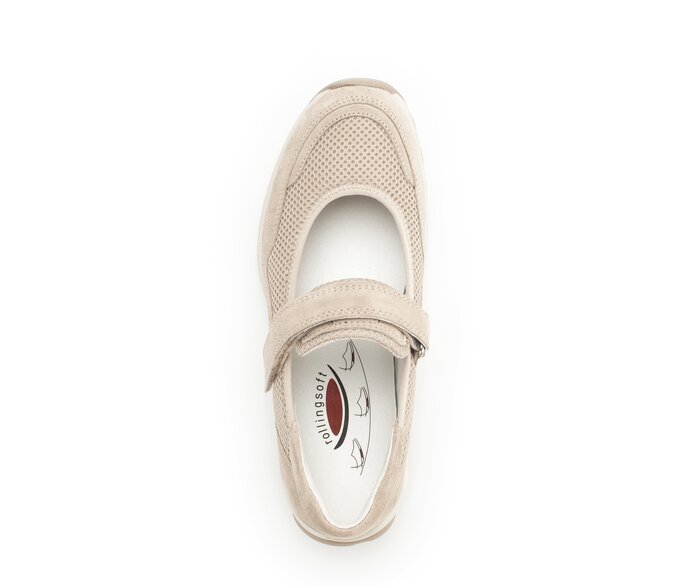 Gabor Damen  Sneaker Low Beige - Materialmix Leder/Lederimitat
