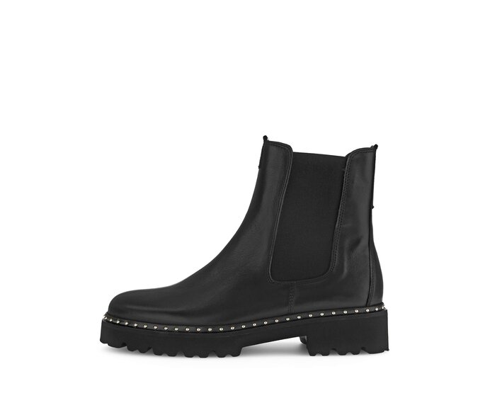 Gabor Damen Chelsea Boot Schwarz - Glattleder