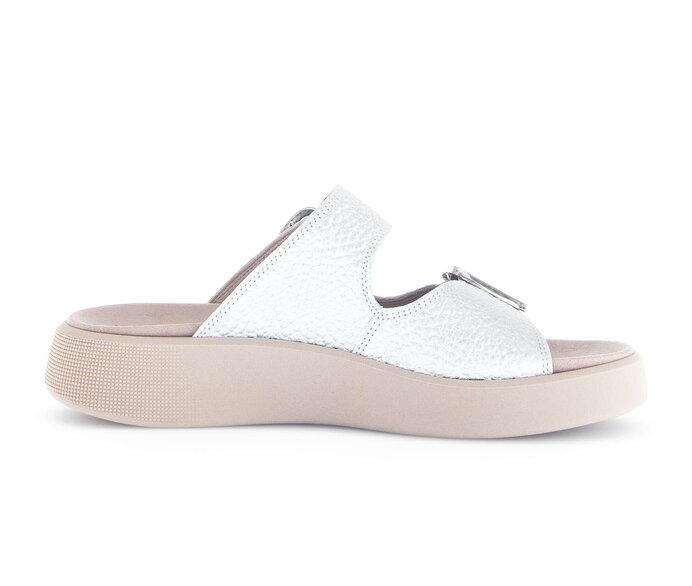 Gabor Damen  Pantolette Silber - Glattleder