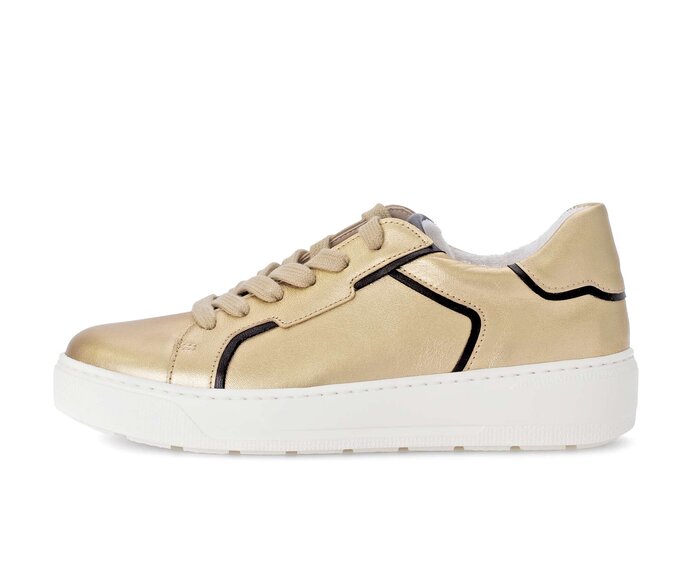 Gabor Damen Sneaker Low Gold - Materialmix Leder