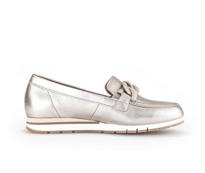 Gabor Damen  Slipper Gold - Effektleder