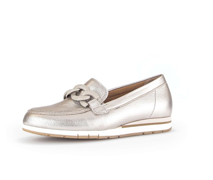Gabor Damen  Slipper Gold - Effektleder