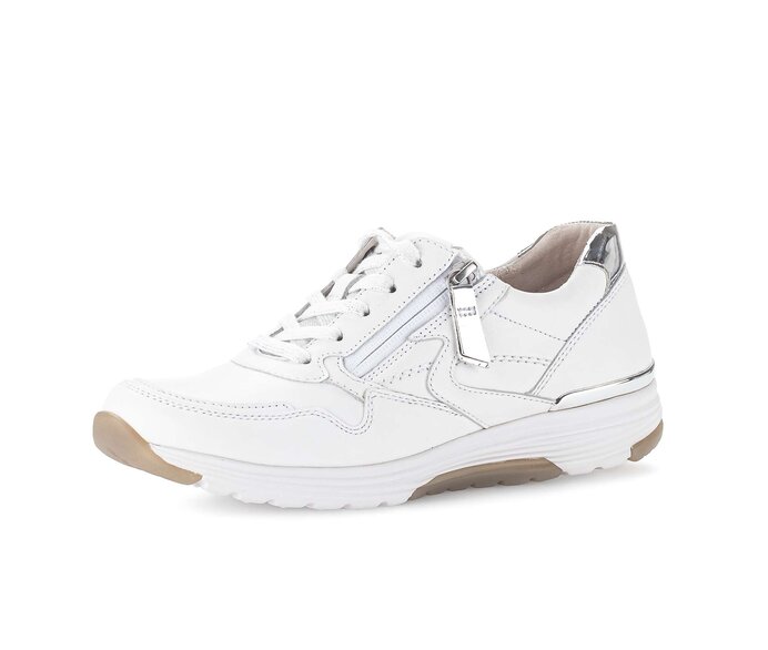 Gabor Damen  Sneaker Low Weiß - Materialmix Leder/Lederimitat