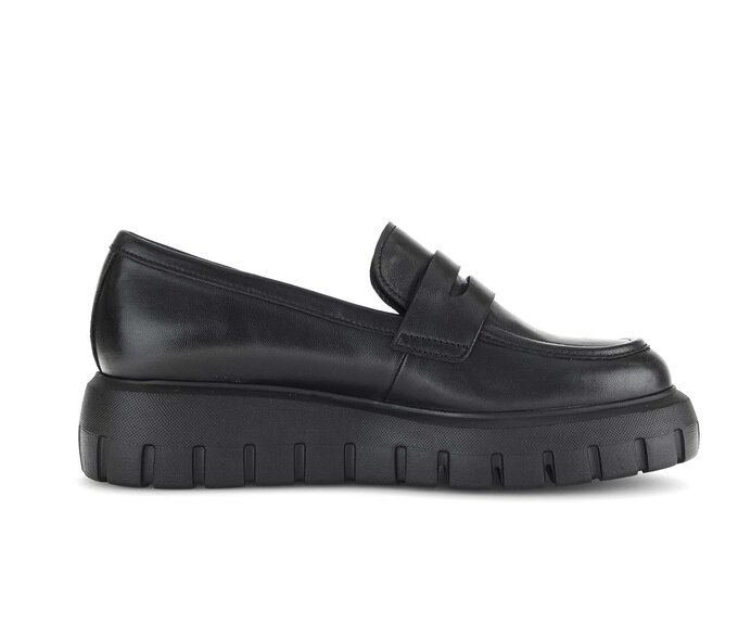 Gabor Damen  Loafer Schwarz - Glattleder