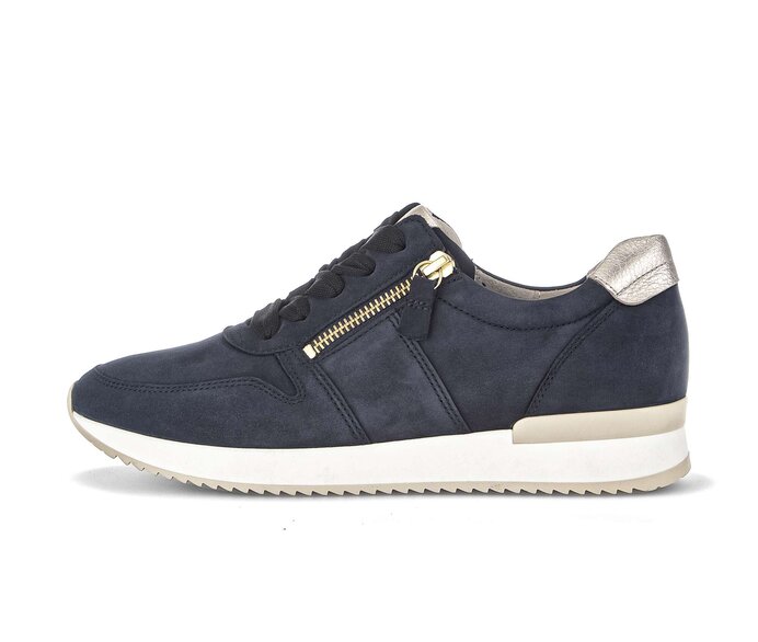Gabor Damen Sneaker Low Blau - Rauleder