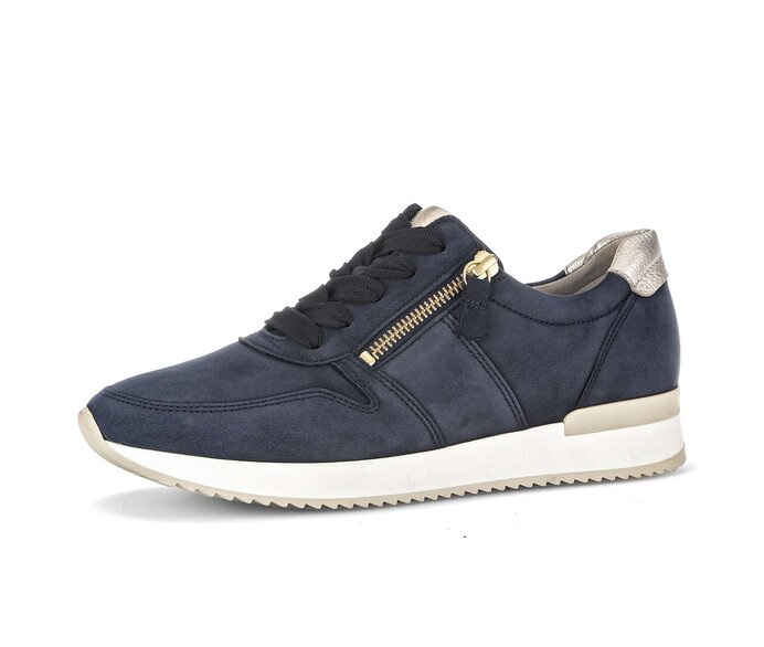 Gabor Damen  Sneaker Low Blau - Rauleder