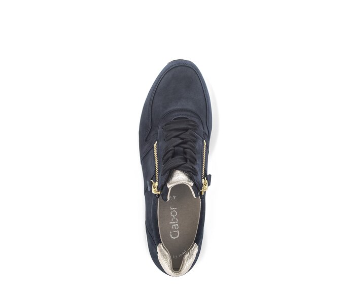 Gabor Damen  Sneaker Low Blau - Rauleder