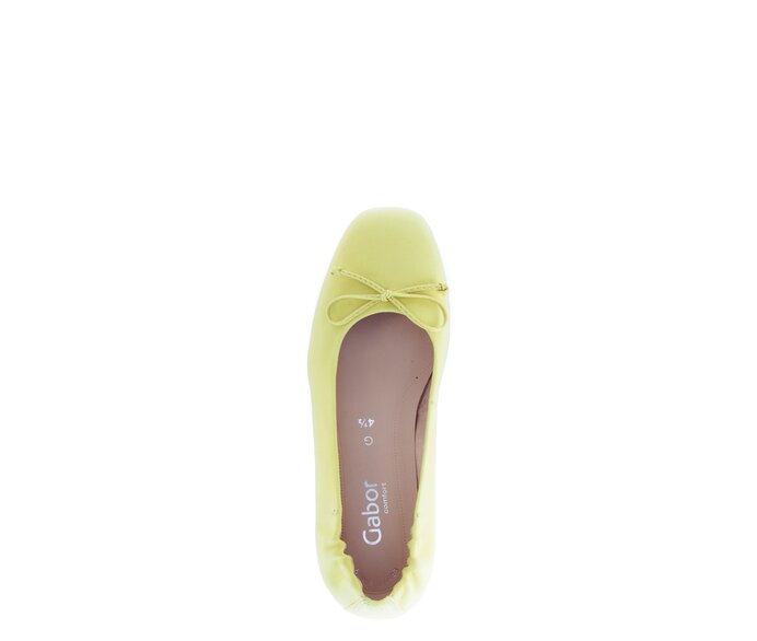 Gabor Damen  Eleganter Ballerina Grün - Glattleder