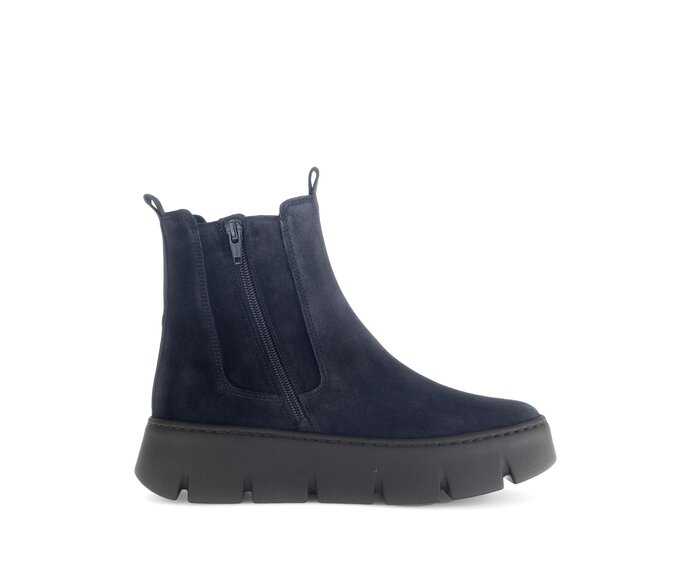Gabor Damen  Chelsea Boot Blau - Rauleder