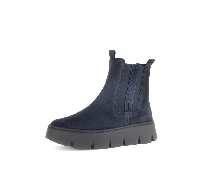 Gabor Damen  Chelsea Boot Blau - Rauleder