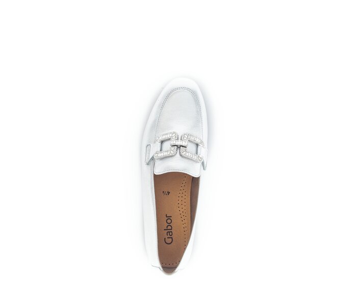 Gabor Damen  Slipper Silber - Effektleder
