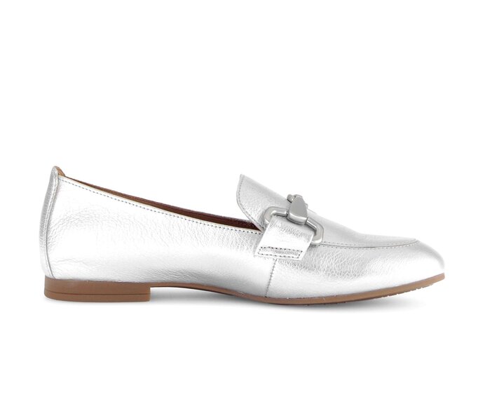 Gabor Damen  Slipper Silber - Effektleder