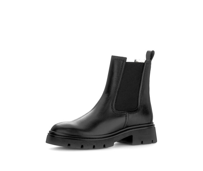 Gabor Damen  Chelsea Boot Schwarz - Glattleder