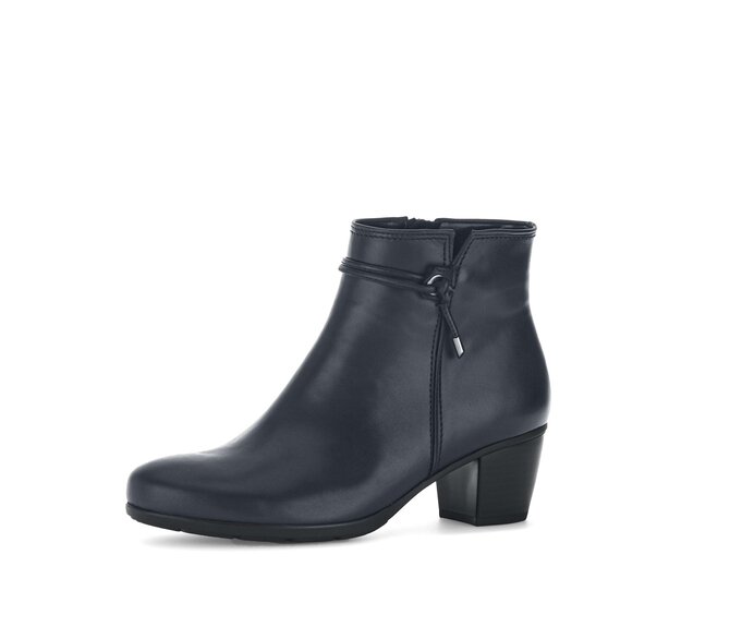 Gabor Damen  Elegante Stiefelette Blau - Glattleder