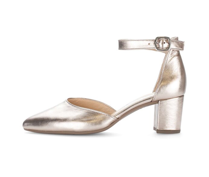 Gabor Damen Spangenpumps Gold - Effektleder