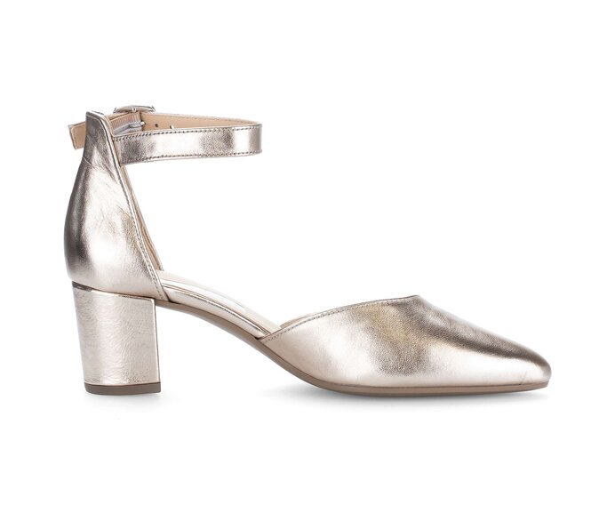 Gabor Damen  Spangenpumps Gold - Effektleder