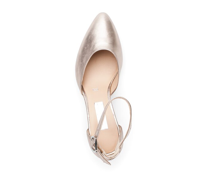 Gabor Damen  Spangenpumps Gold - Effektleder