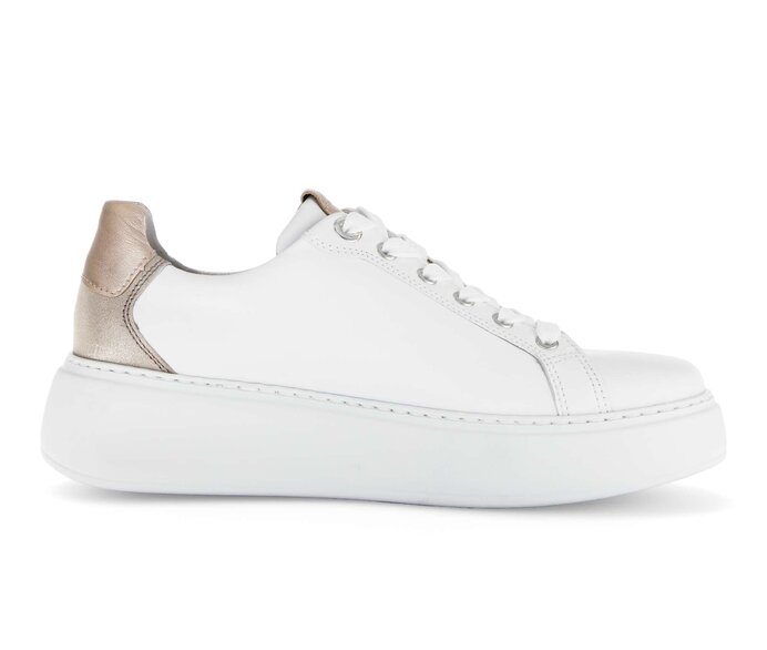 Gabor Damen  Sneaker Low Weiß - Materialmix Leder/Lederimitat