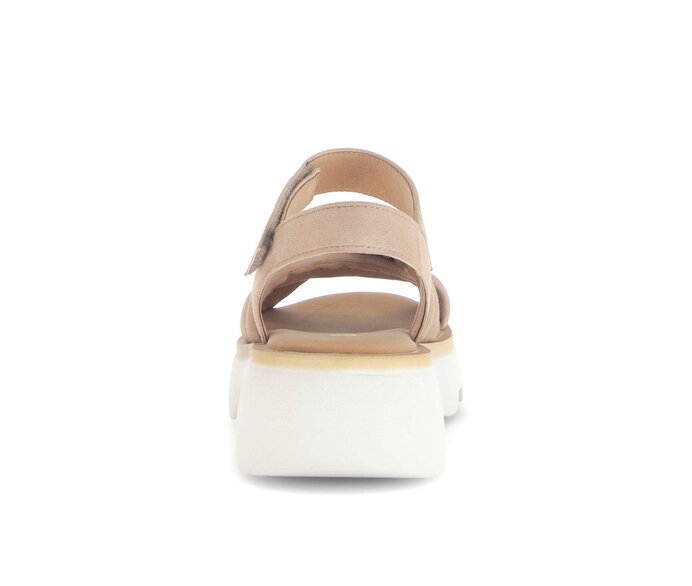Gabor Damen  Riemchensandale Beige - Rauleder