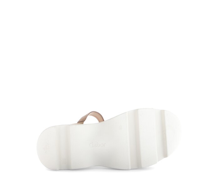 Gabor Damen  Riemchensandale Beige - Rauleder