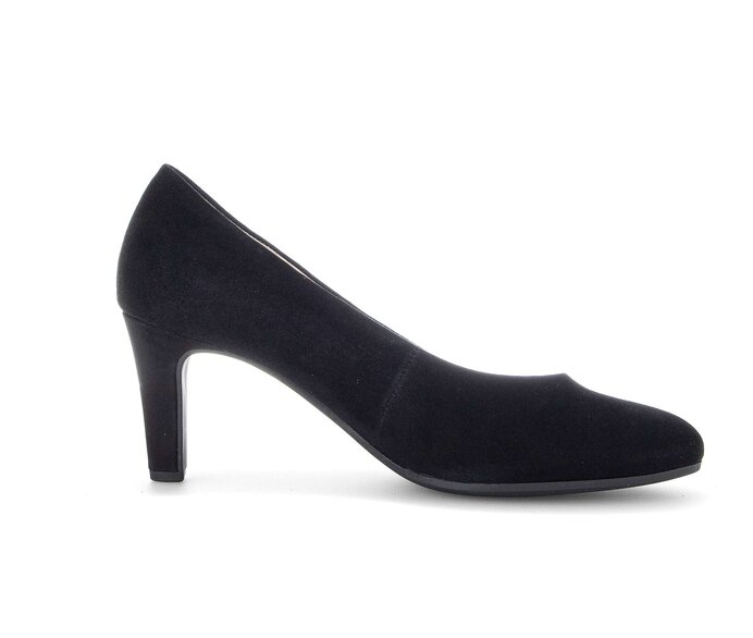 Gabor Damen  Eleganter Pumps Schwarz - Rauleder