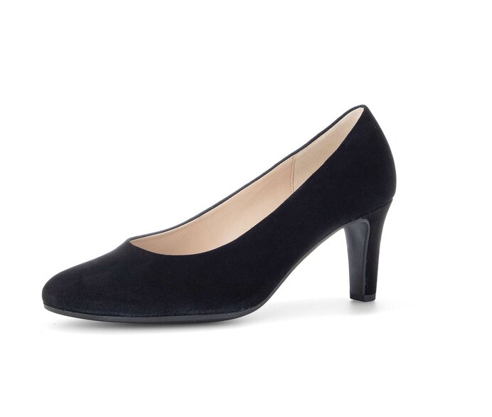 Gabor Damen  Eleganter Pumps Schwarz - Rauleder