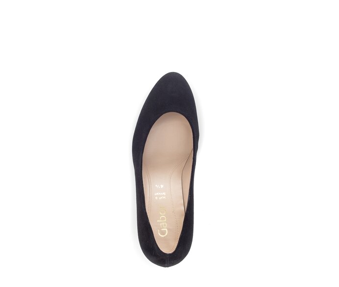 Gabor Damen  Eleganter Pumps Schwarz - Rauleder