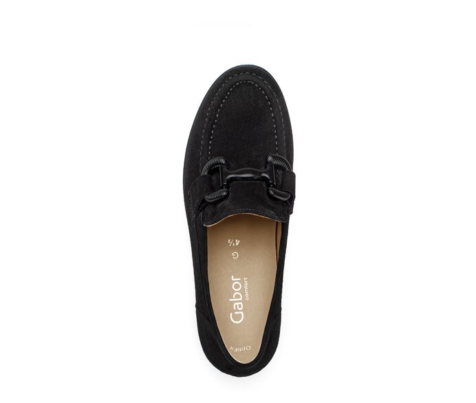 Gabor Damen  Slipper Schwarz - Rauleder