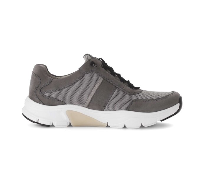 Gabor Herren Rollingsoft Sneaker Low Grau - Materialmix Leder/Textil