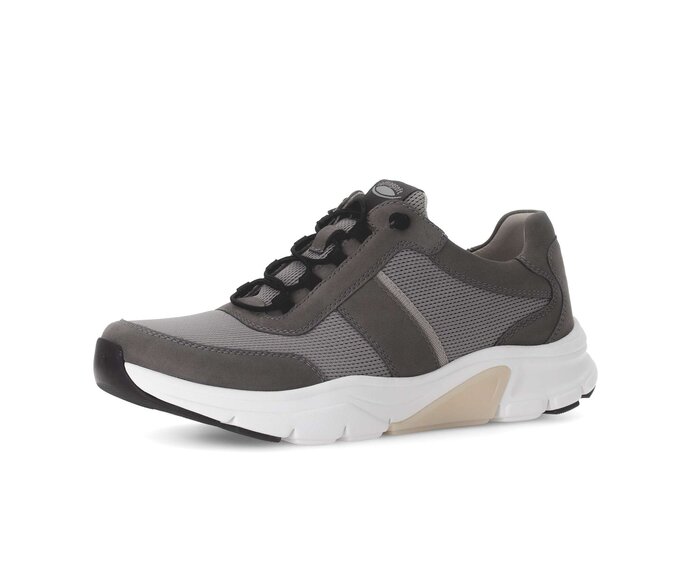 Gabor Herren Rollingsoft Sneaker Low Grau - Materialmix Leder/Textil