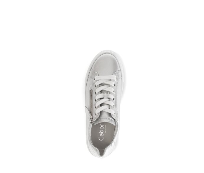Gabor Damen  Sneaker Low Silber - Effektleder