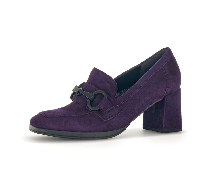 Gabor Damen  Hochfrontpumps Lila - Rauleder