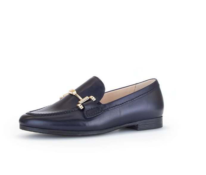 Gabor Damen  Slipper Blau - Glattleder