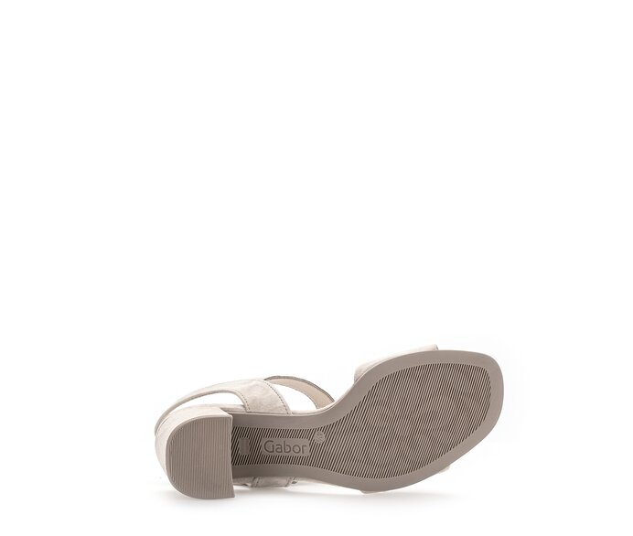 Gabor Damen  Riemchensandale Beige - Rauleder