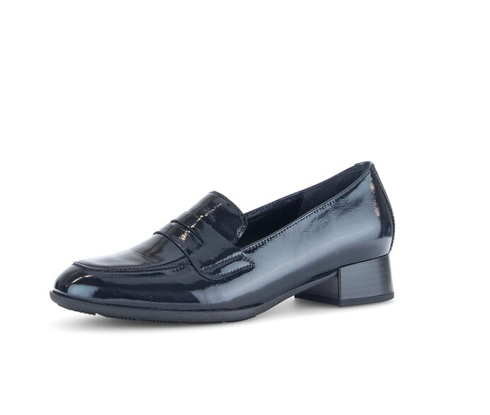 Gabor Damen  Hochfrontpumps Blau - Lackleder