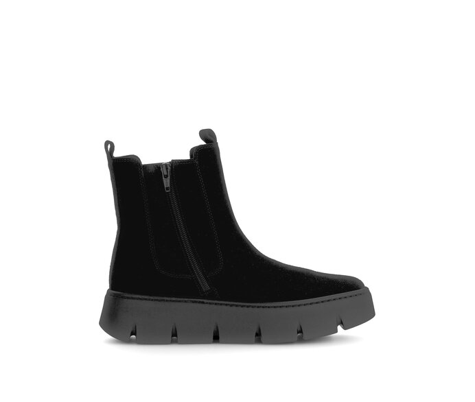 Gabor Damen  Chelsea Boot Schwarz - Rauleder