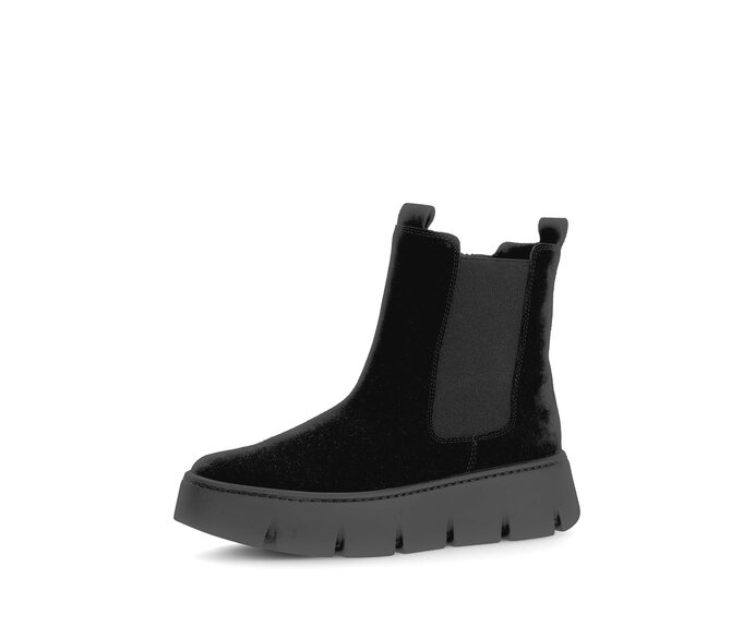 Gabor Damen  Chelsea Boot Schwarz - Rauleder