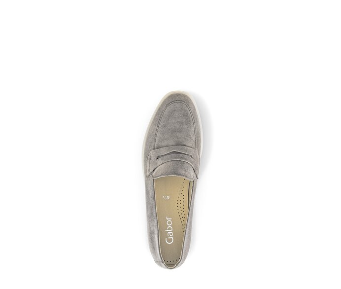 Gabor Damen  Slipper Grau - Rauleder