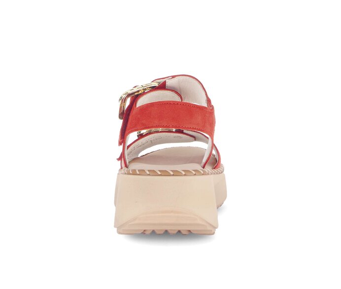 Gabor Damen  Plateau Sandale Rot - Rauleder