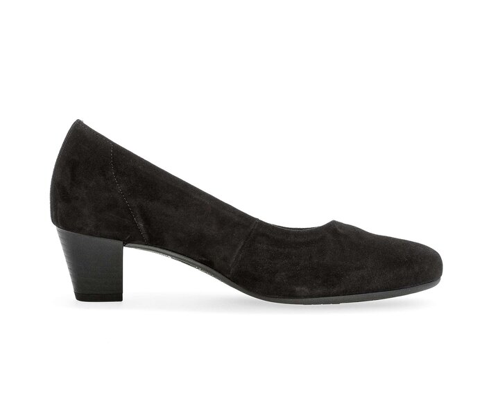 Gabor Damen  Eleganter Pumps Schwarz - Rauleder