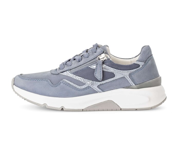 Gabor Damen Sneaker Low Blau - Rauleder