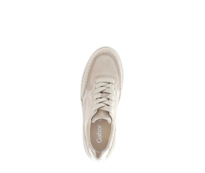 Gabor Damen  Sneaker Low Beige - Materialmix Leder