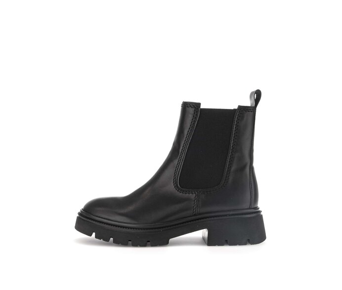 Gabor Damen Chelsea Boot Schwarz - Glattleder