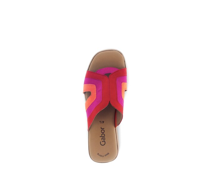 Gabor Damen  Plateau Sandale Rot - Rauleder