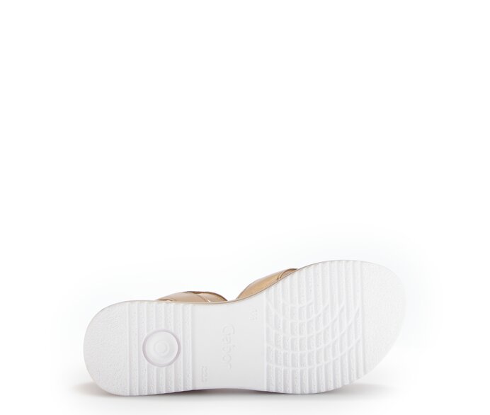 Gabor Damen  Plateau Sandale Gold - Effektleder