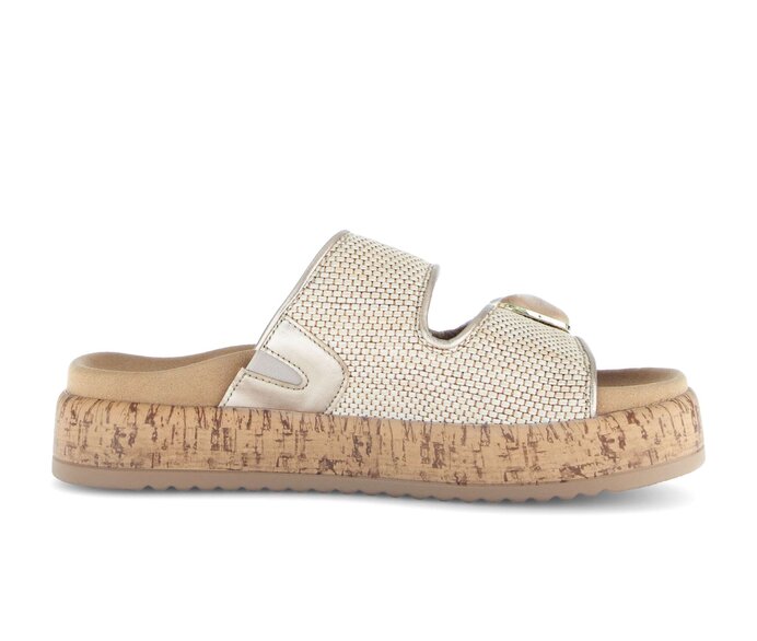 Gabor Damen  Pantolette Beige - Materialmix Leder/Lederimitat