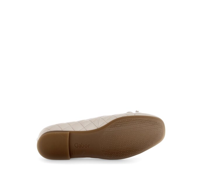 Gabor Damen  Eleganter Ballerina Beige - Glattleder