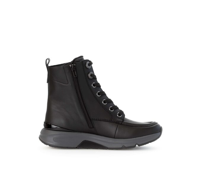 Gabor Damen  Sportliche Stiefelette Schwarz - Glattleder