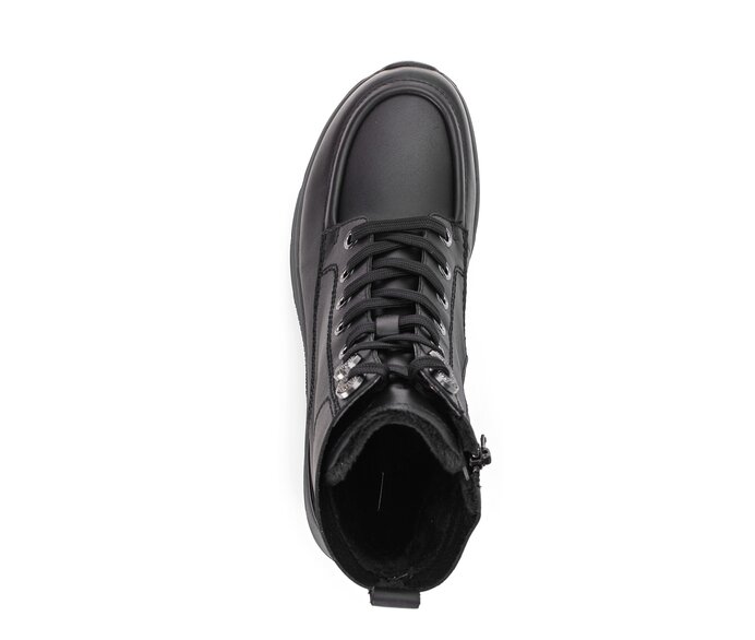Gabor Damen  Sportliche Stiefelette Schwarz - Glattleder
